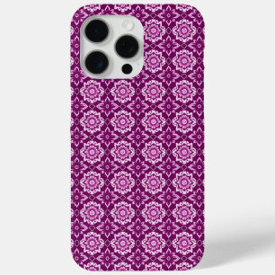Vintage lila geometrisches Blumenmuster Case-Mate iPhone Hülle