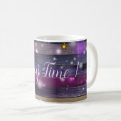 Vintage Lila glückliche Zeit Kaffeetasse (VorderseiteRechts)