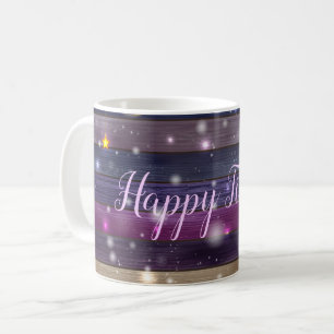 Vintage Lila glückliche Zeit Kaffeetasse