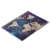 Vintage Lila Himmelsweltkarte (11) Notizblock (Linke Seite)