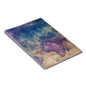 Vintage Lila Himmelsweltkarte (13) Notizblock (Rechte Seite)