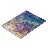 Vintage Lila Himmelsweltkarte (13) Notizblock (Linke Seite)