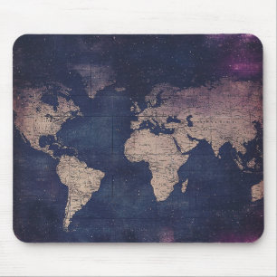 Vintage Lila Himmelsweltkarte (5) Mousepad