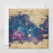 Vintage Lila Himmelsweltkarte (6) (Vorderseite)