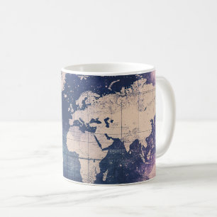 Vintage Lila Himmelsweltkarte (8) Kaffeetasse