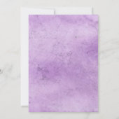 Vintage Lila Hochzeitsgrunge Einladung (Rückseite)