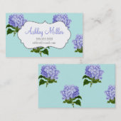Vintage Lila Hydrangea-Visitenkarten Visitenkarte (Vorne/Hinten)