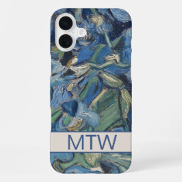 Vintage Lila Irische Blume Blumenmonogramm iPhone 16 Plus Hülle