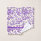 Vintage lila Jouiletafel Badhandtuch Set (Waschlappen)