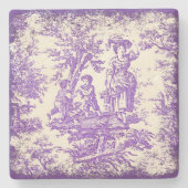 Vintage lila Kindertoilette Steinuntersetzer (Vorderseite)