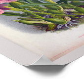 Vintage Lila Lady Orchids Miltonia Spectabilis Poster (Ecke)