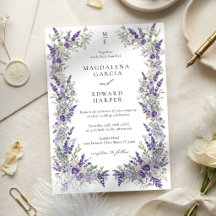 Vintage lila Lavendel-Rosen-Blumengarten-Hochzeit