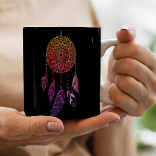 Vintage lila orange Traumfänger Boho Kaffeetasse