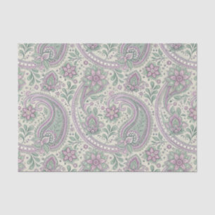Vintage Lila Paisley Blumenmuster Seidenpapier