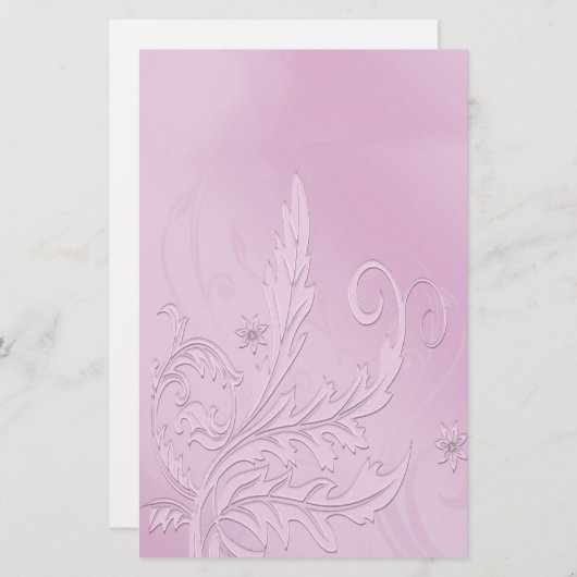 Vintage Lila Passionsblume Briefpapier (Vorne/Hinten)