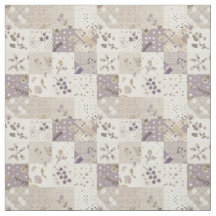 Vintage Lila-Patchwork-Quilt Cottagecore