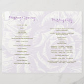 Vintage lila Rose Hochzeitsprogramm (Rückseite)