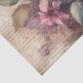 Vintage Lila Rose und botanische Collage Decoupage Seidenpapier (Detail)