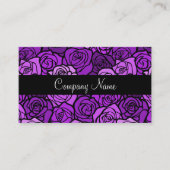 Vintage lila Rose Visitenkarte (Vorderseite)