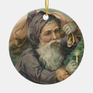 Vintage lila Sankt Keramikornament