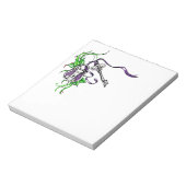 Vintage lila Schloss- und Schlüsselkonstruktion Notizblock (Rotiert)