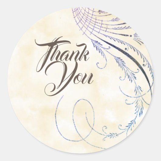 Vintage Lila Schnörkel bevorzugen Stickers (Vorderseite)