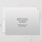 Vintage lila silberne Damast-Hochzeits-Einladung Einladung (Rückseite)