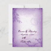 Vintage lila Tischnummer (Vorderseite)