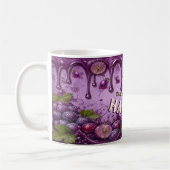 Vintage-Lila-Trauben-Frucht-Geschenk mit individue Kaffeetasse (Links)