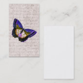 Vintage Lila und Goldschmetterlings-Illustration Visitenkarte (Vorne/Hinten)