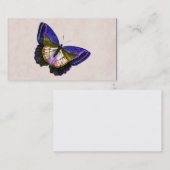 Vintage Lila und Goldschmetterlings-Illustration Visitenkarte (Vorne/Hinten)