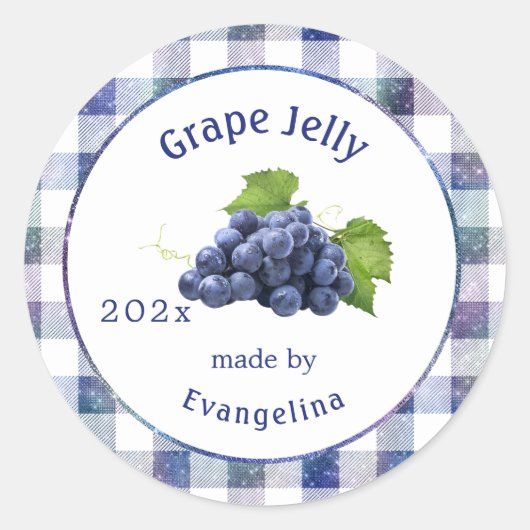 Vintage Lila Weinkonservierung Runder Aufkleber (Vorderseite)