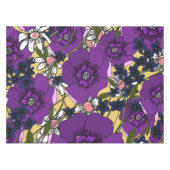 Vintage lila Wildblumen Tischdecke (Vorderseite (Horizontal))