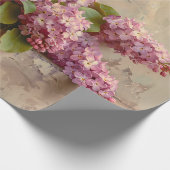 Vintage Lilac-Blume zeichnen Dekoupage Geschenkpapier (Ecke)