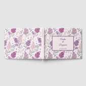 Vintage Lilac Garden Romance Wedding Gästebuch (Voll)