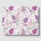 Vintage Lilac Garden Romance Wedding Gästebuch (Rückseite)