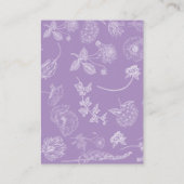 Vintage Lilac Lavender Blumenbücher für Kinder Begleitkarte (Rückseite)