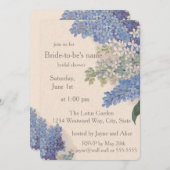Vintage Lilacs Bridal Dusche Einladung (Vorne/Hinten)