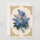 Vintage Lilacs Bridal Dusche Einladung (Rückseite)