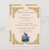 Vintage Lilacs Bridal Dusche Einladung (Vorne/Hinten)