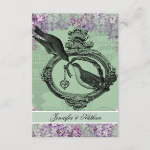Vintage Lilacs Locket RSVP-Karte RSVP Karte