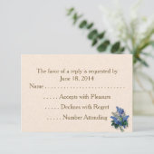 Vintage Lilacs RSVP-Karten RSVP Karte (Stehend Vorderseite)