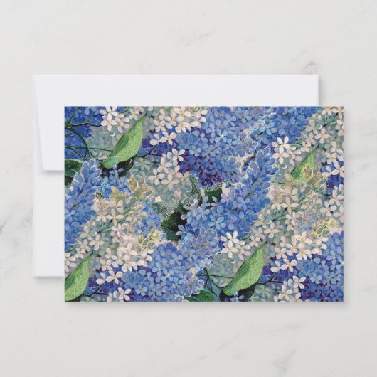 Vintage Lilacs RSVP-Karten RSVP Karte (Rückseite)