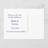 Vintage Lilacs Save the Date Postkarte (Rückseite)