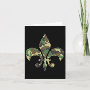Vintage Lilie Camouflage New Orleans Nola Mardi G Karte