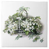Vintage Lilie der Tal-Fliese Fliese (Vorderseite)