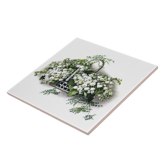 Vintage Lilie der Tal-Fliese Fliese (Seite)