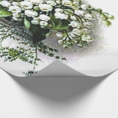 Vintage Lilie des Tal-Blumen-Korbes Geschenkpapier (Ecke)