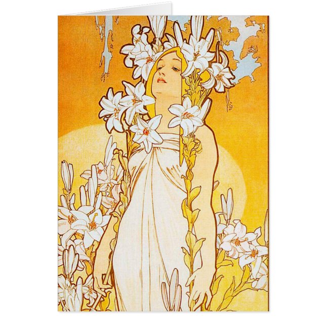 Vintage Lilie durch Alphonse Mucha (Vorne)