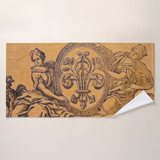 Vintage Lilie Frankreichs Badhandtuch Set (Badehandtuch)